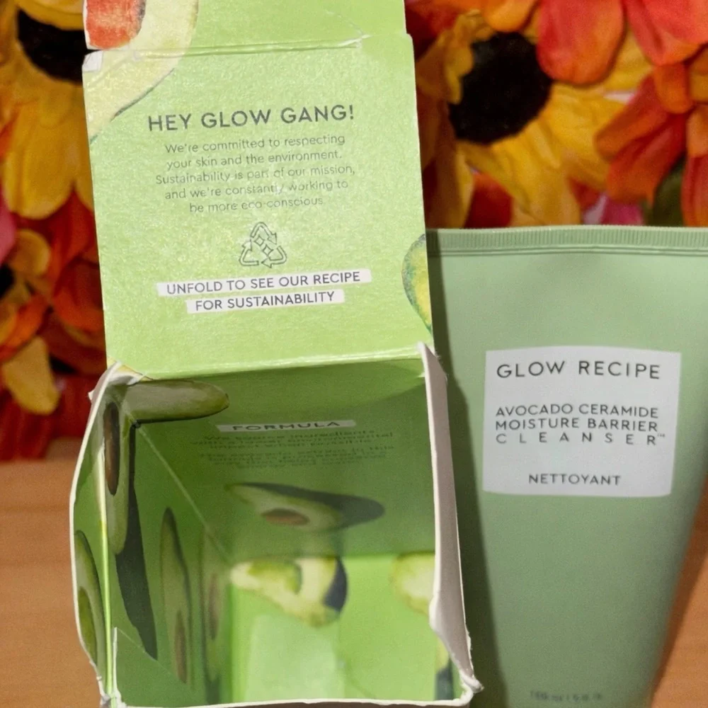 Glow Recipe Avocado Ceramide Cleanser with Green Packaging